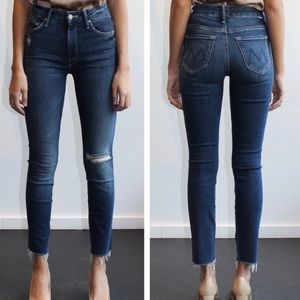 Mother Looker Ankle Fray Close to the Edge Raw Hem Size 28